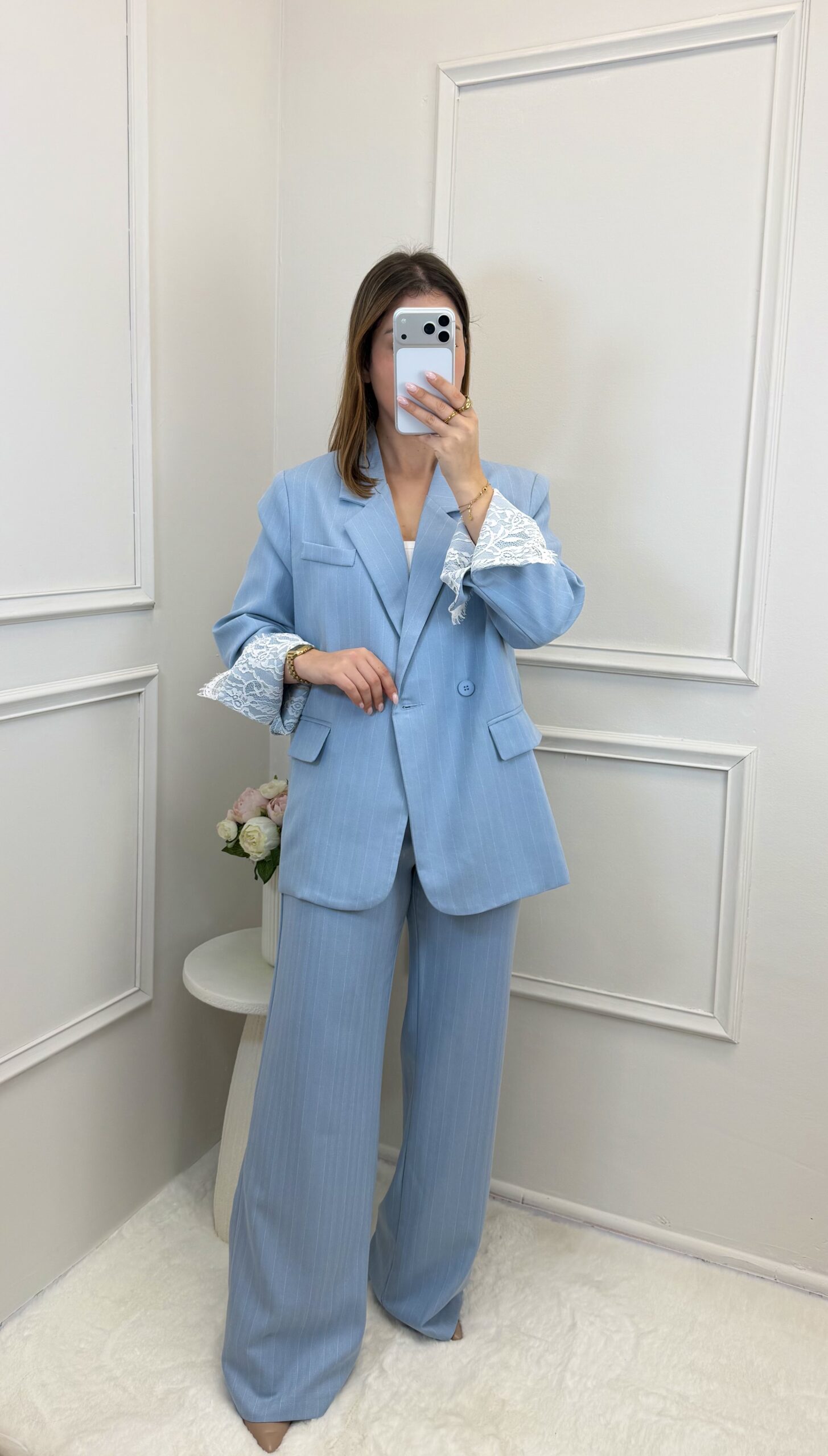 Fato Oversize Renda Branca