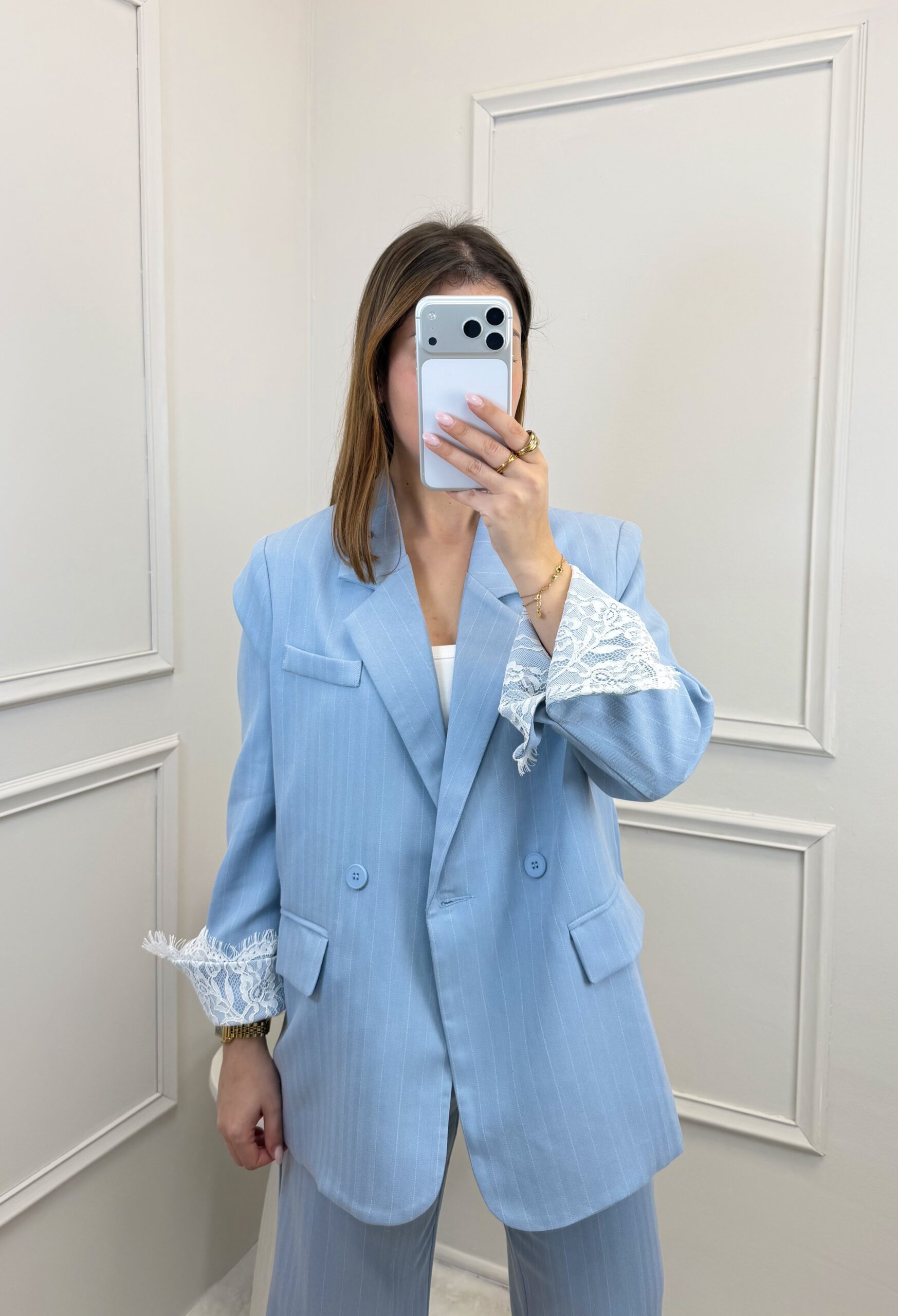 Fato Oversize Renda Branca