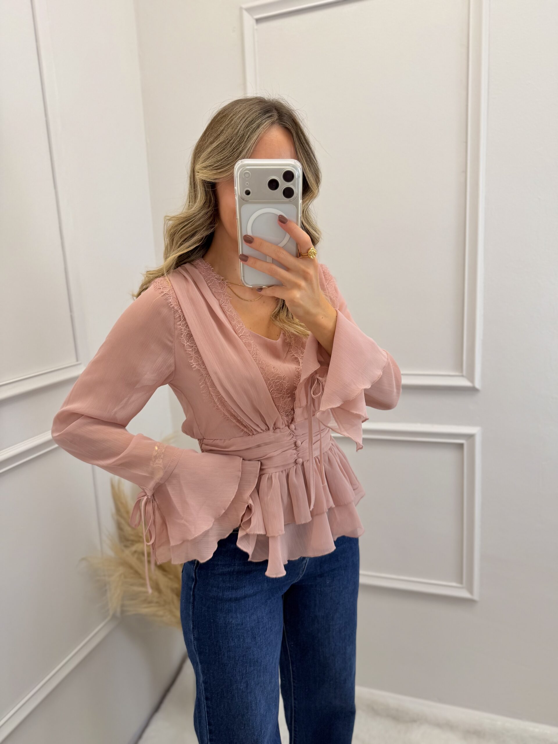 Blusa Romântica Folhos